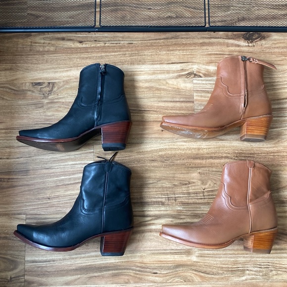 BUNDLE - Tecovas  2 pairs of the Daisy bootie in black and caramel - Picture 3 of 15